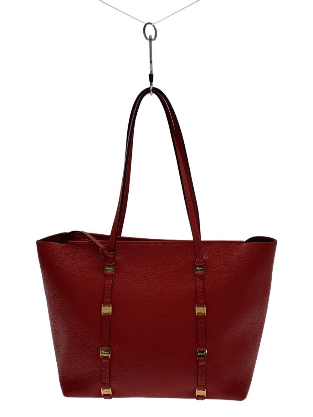 Salvatore Ferragamo Tote Bag Leather Red